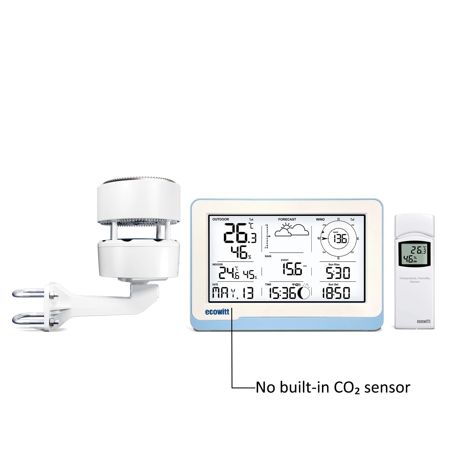 Ecowitt Essense3 Wireless Weather Station with 7.5'' Display - Complete Weather Monitoring System