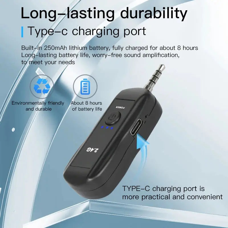 KEBIDUMEI 2.4G Head-mounted Microphone Wireless Hanging Neck Microphone Set for Amplifier Voice Speaker Teaching Tour Guide by InterCyprus Trading Ltd
