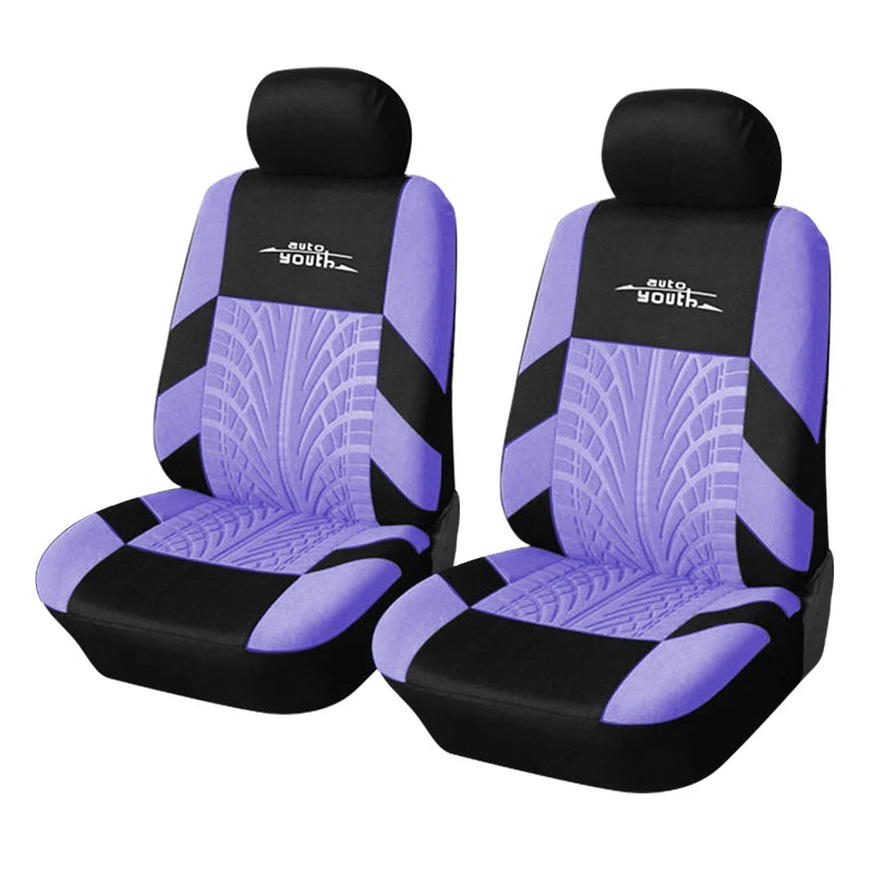 Autoyouth Car Seat Covers Set &ndash; Universal Fit For Most Cars purple front