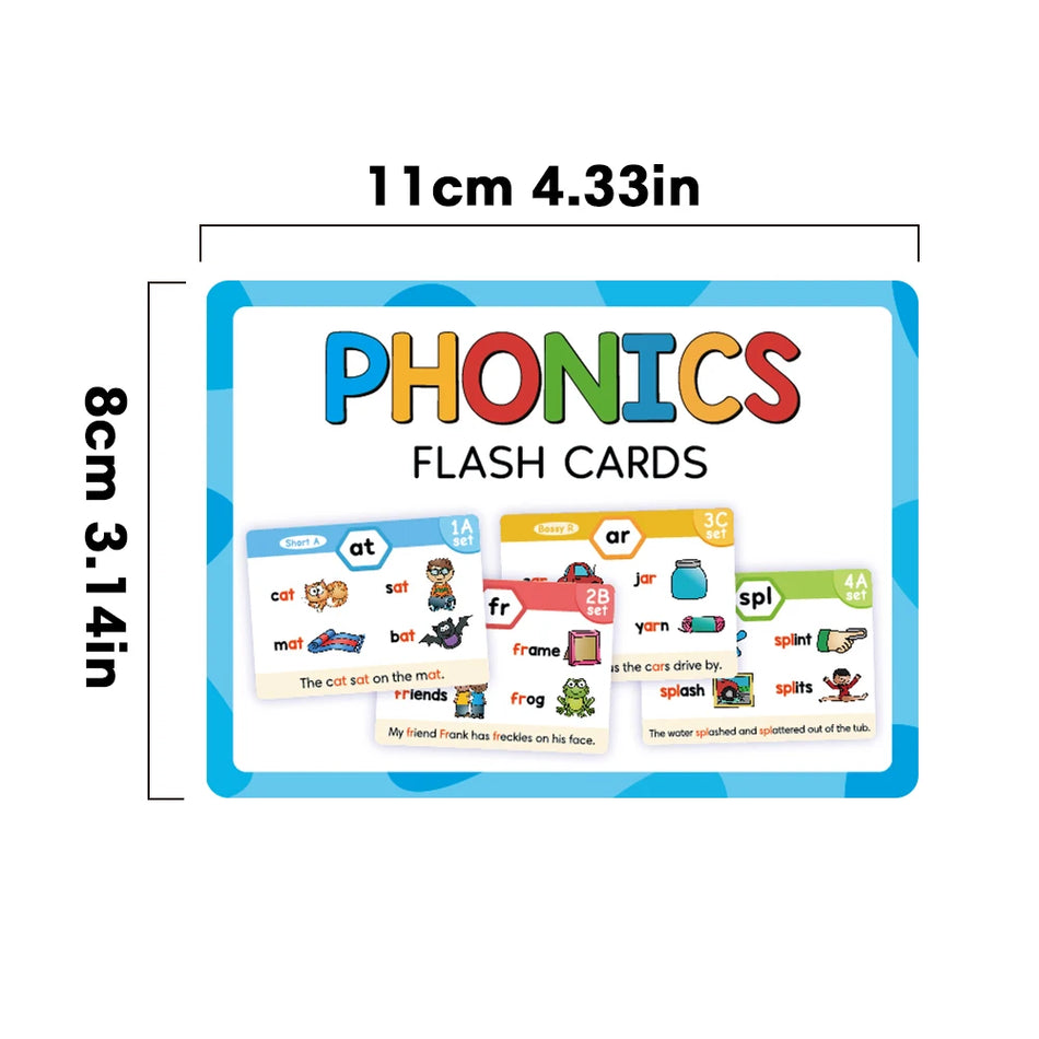Kids Phonics Learning Cards &ndash; Engaging Vocabulary Building