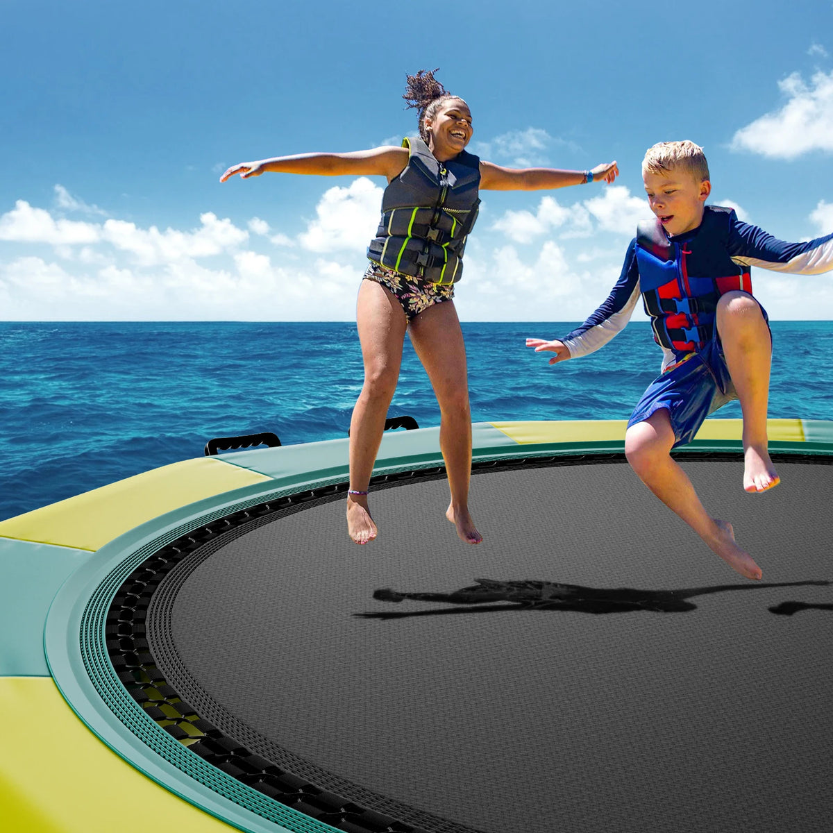 SucceBuy 12ft Inflatable Water Bouncer &ndash; Portable Trampoline