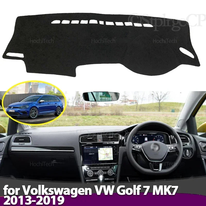 Liukumaton kojelaudan matto synteettisestä kuidusta Volkswagen Golf 7 Mk7:lle