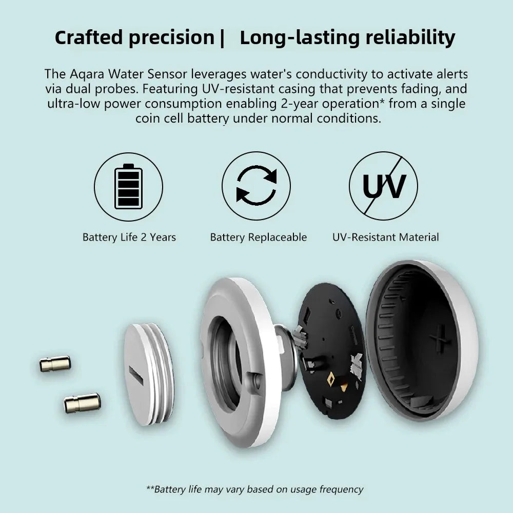 Aqara E1 Water Immersing Sensor - Zigbee Leak Detector for Home Security