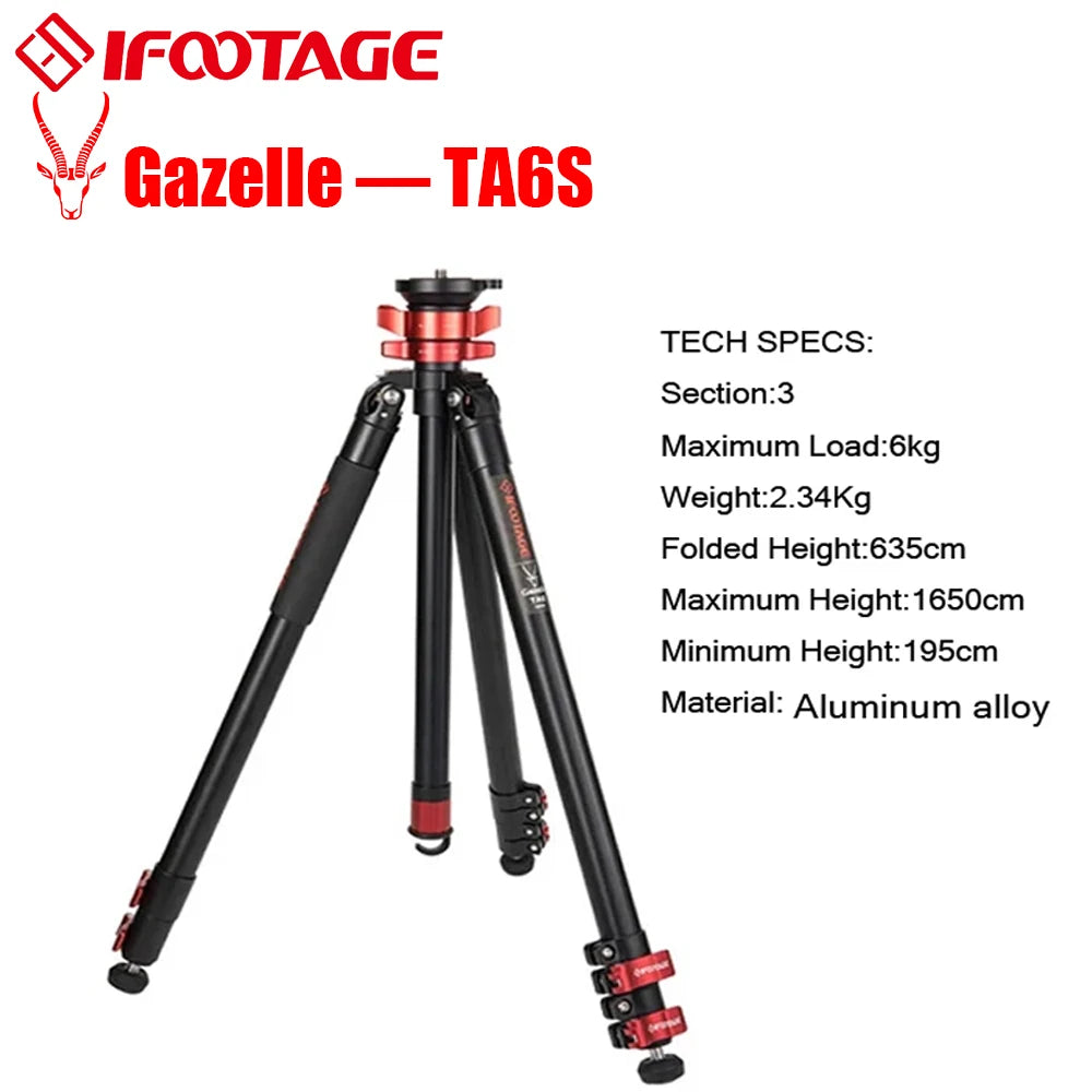 IFOOTAGE Gazelle TA5S TC5S TA6S TC6S Tripod &ndash; Carbon Fiber TA6S / CHINA