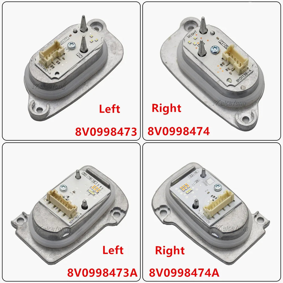 Módulo de Controlo de Diodo de Farol LED com DRL e Sinal de Mudança para Audi A3 S3 RS3 8V0998473 8V0998474