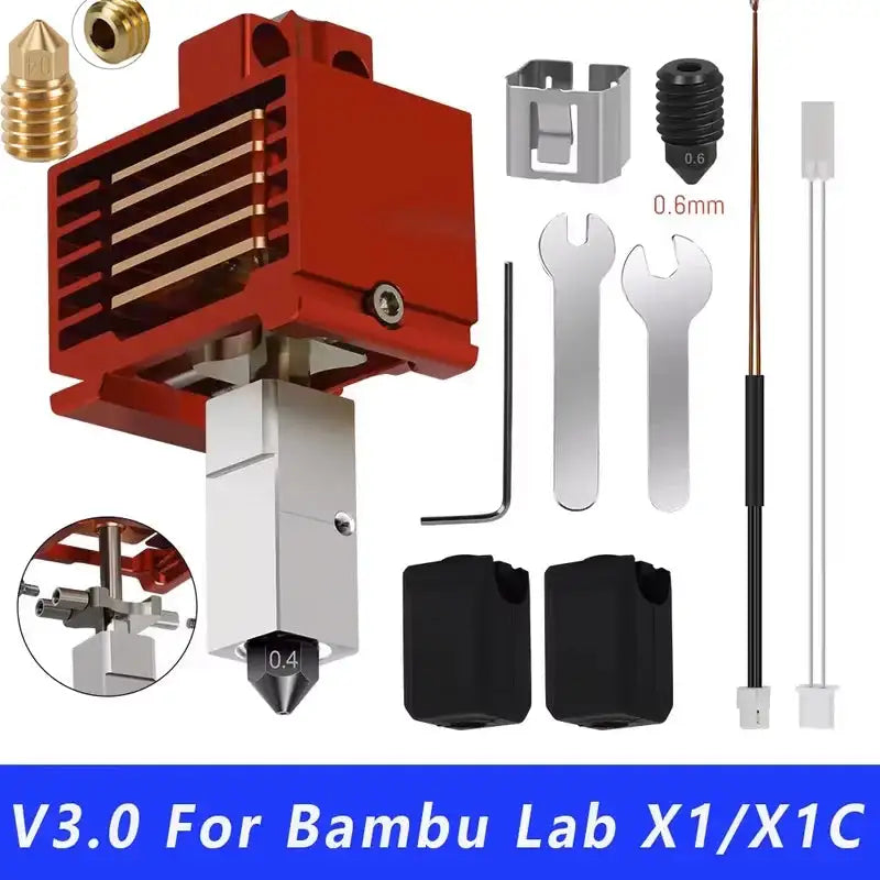 Bambu Lab Hotend Upgrade Print Head 1.75mm Full Metal V3.0 for X1 X1C / CHINA