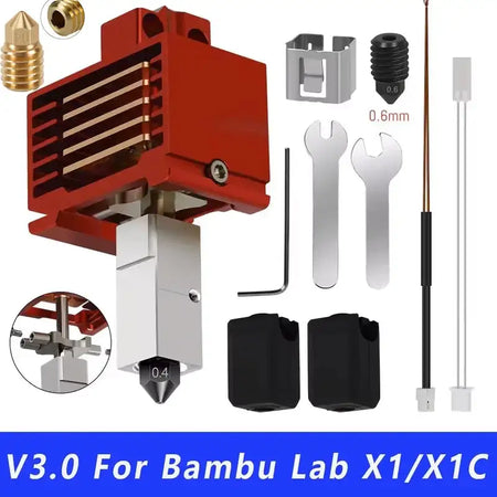 Bambu Lab Hotend Upgrade Print Head 1.75mm Full Metal V3.0 for X1 X1C / CHINA