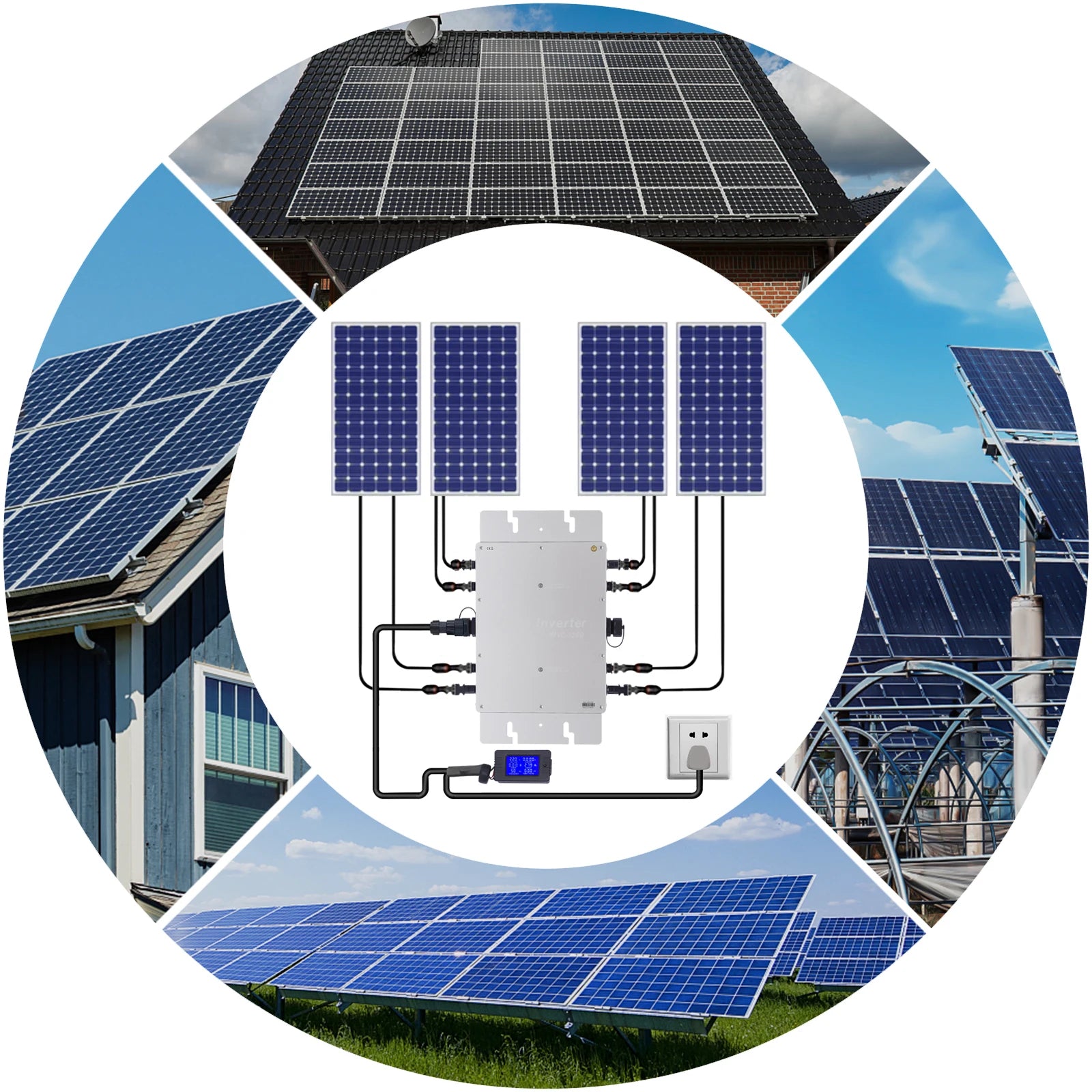 WVC-1200W &ndash; IP65 Waterproof Grid Tie Micro Inverter