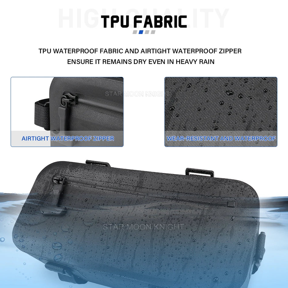 BMW Yamaha Honda Uyumlu Motosiklet Yan Çanta, Tamamen Su Geçirmez TPU Alet Çantası, Evrensel Uyumlu