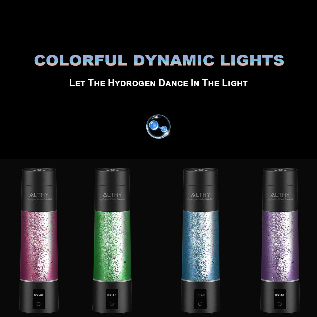 ALTHY Hydrogen Water Generator &ndash; Dual Chamber Ionization with Charging Display