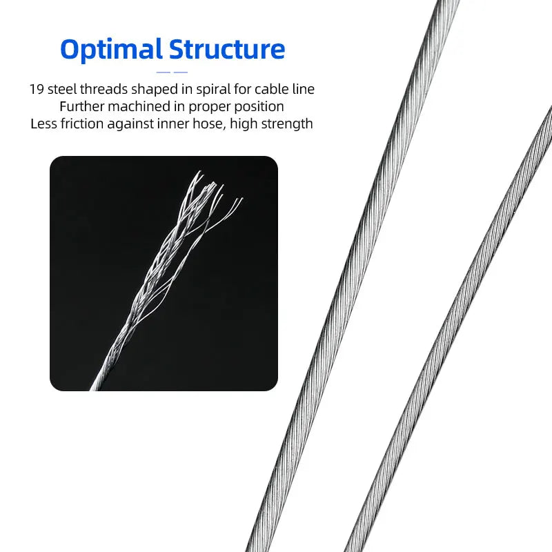 Deemount Bicycle Inner Shift Cable Kit &ndash; Rust-Free Stainless Steel Construction