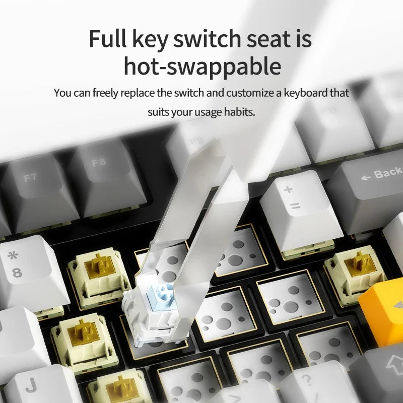 Ajazz AK35I V3 MAX Keyboard &ndash; Tri-Mode Connectivity