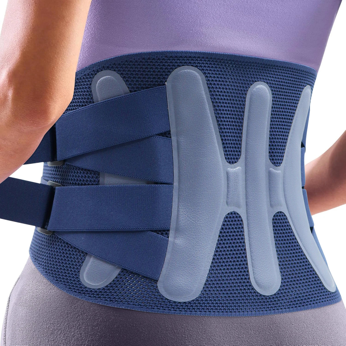 Back Braces for Lower Back Pain with Support System Herniated Disc,Lumbar supports for Sciatica Scoliosis Heavy Lifting and Work Blue / XL