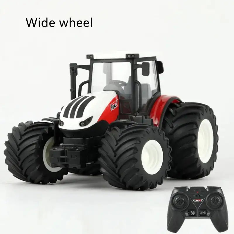 1/24 RC Car for Boys &ndash; Remote Control Farmer Truck with Light Red-wide wheel