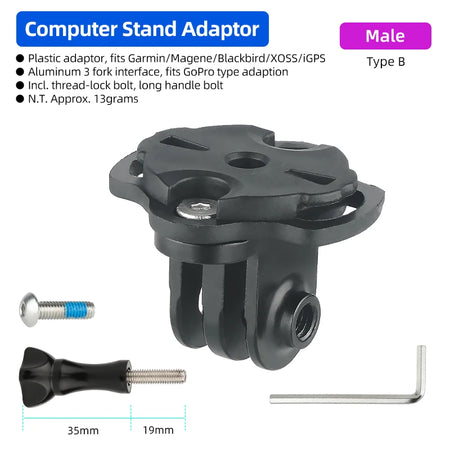 DEEMOUNT Bicycle Computer Mount &ndash; Durable and Lightweight Design Male B S044GM / CHINA