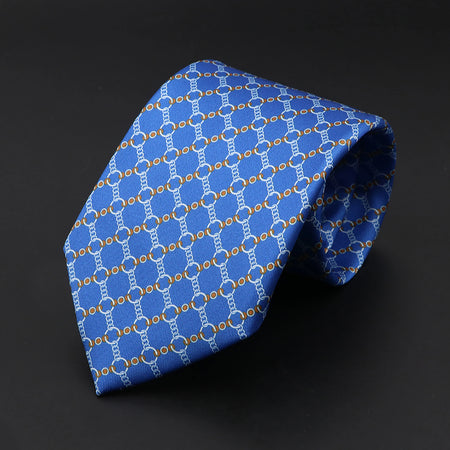 High Quality Soft Silk Ties in 51 Colours - Geometric Pattern Necktie for Men