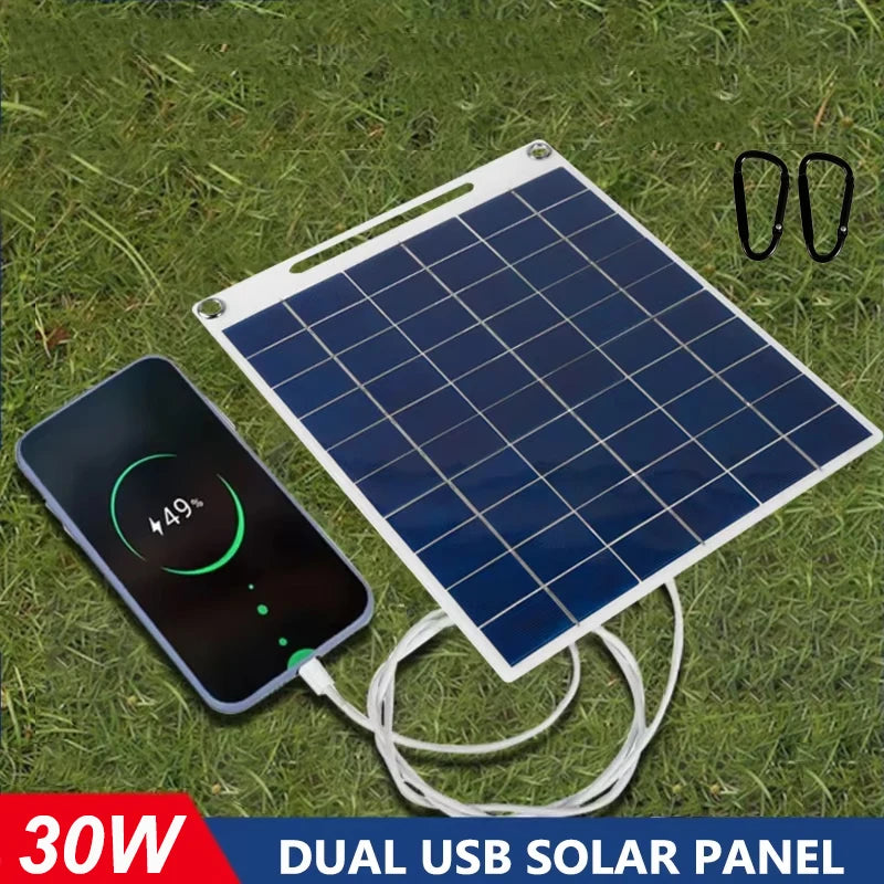 30W Solar Plate 5V Waterproof Solar Panel &ndash; Dual USB Output