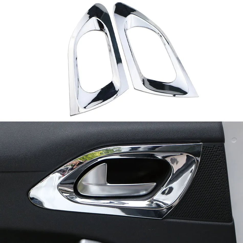 Κάλυμμα Πλαισίου Διακόσμησης Εσωτερικής Λαβής Πόρτας Peugeot 2008, Κατασκευασμένο από ABS, Ασημί