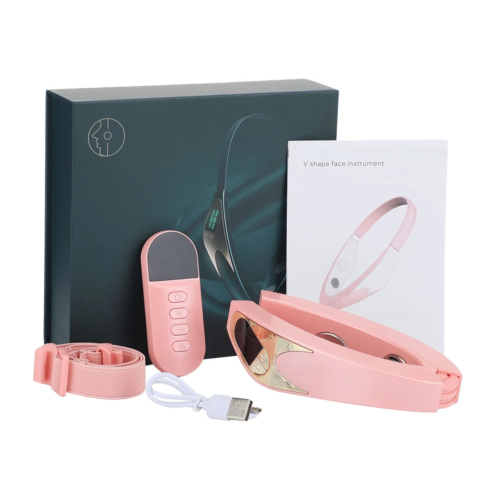 Face V Shaper Facial Slimming &ndash; EMS Lift for V Face Pink