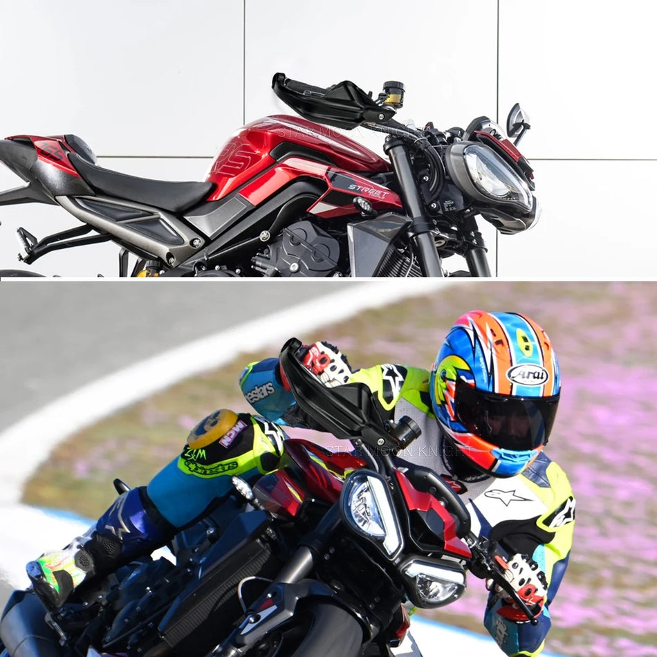 Triumph Street Triple 765RS zaščita za roke z ABS in polikarbonatnim vetrobranom za motocikel