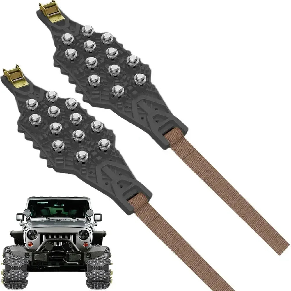 Car Winter Snow Chains &ndash; Superior Traction On Snow Anywhere black 2pcs