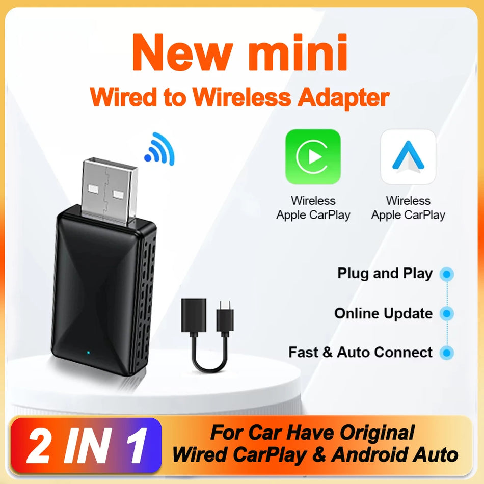 Wireless CarPlay and Android Auto Dongle for VW, Kia, Volvo, Benz, Cadillac