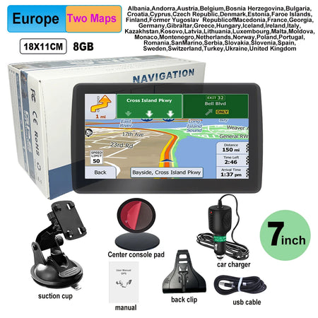WEEKJOOY 7 Inch GPS Navigation &ndash; Free Map Updates for Europe and North America Europe / CHINA / 7 inch GPS
