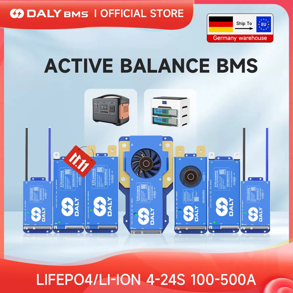DalyBMS LiFePO4 BMS 4S-24S BT CAN for Home Storage
