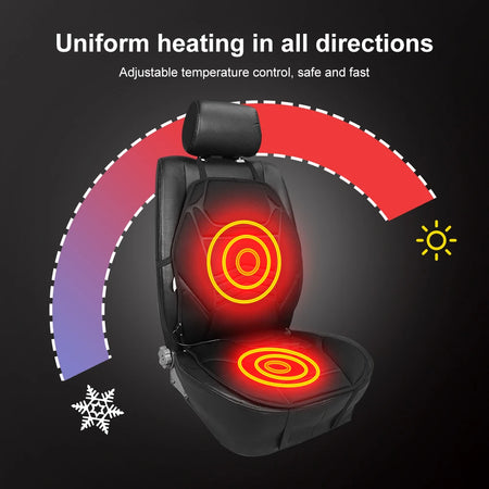 12V Heated Car Seat Cushion - Winter Warmer for Ultimate Comfort