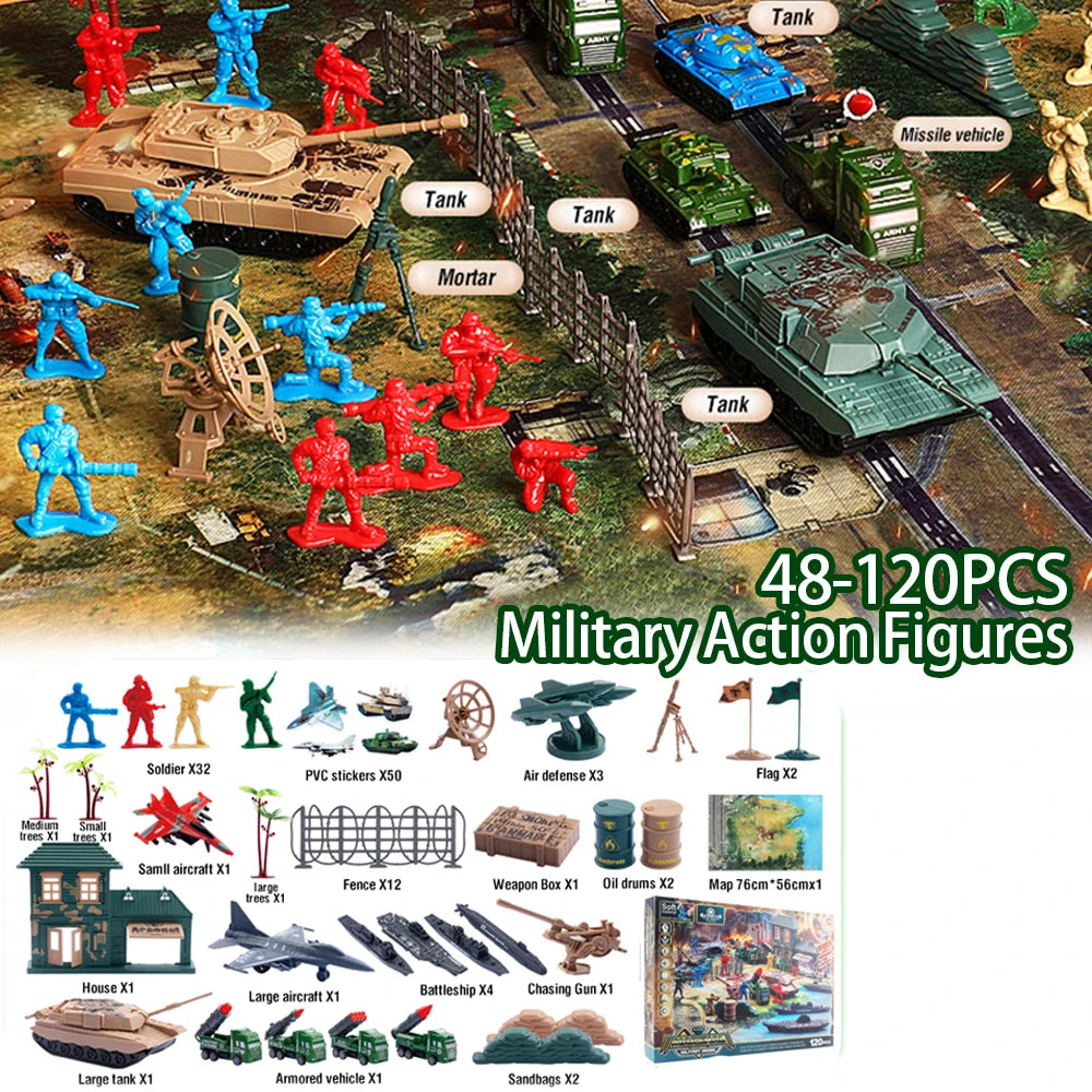Military Action Figures Scene Map Kit &ndash; Educational Playset