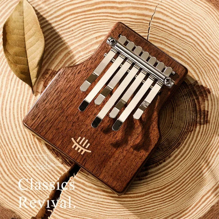 7 Key Kalimba Mini Walnut Base Hole &ndash; Beginner Friendly