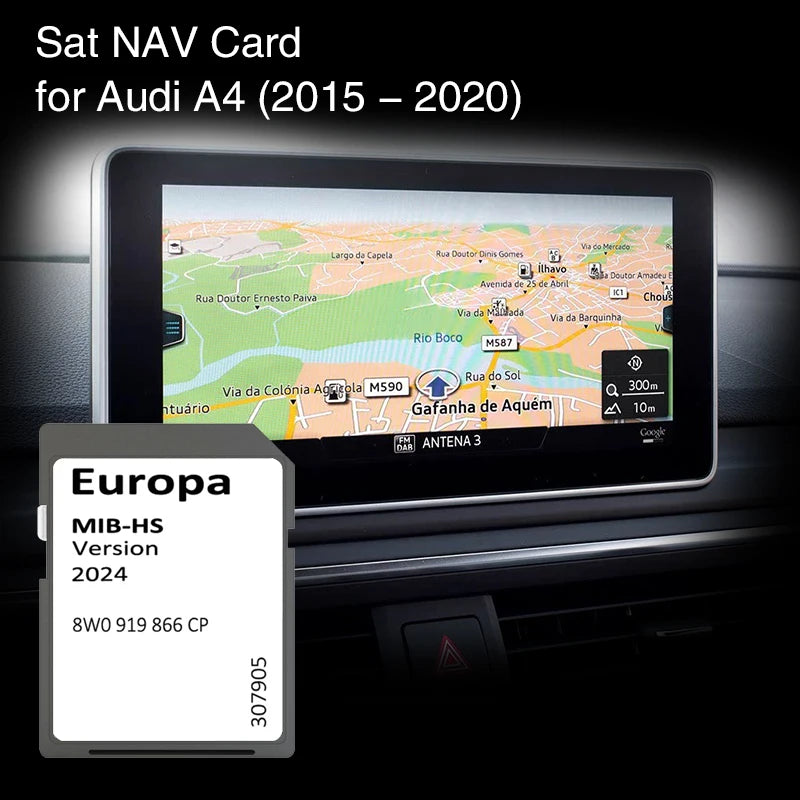 8W0919866CP 2024 Europe UK Maps &ndash; Audi A4 GPS 16GB Card CHINA / for Audi MIB-HS A4