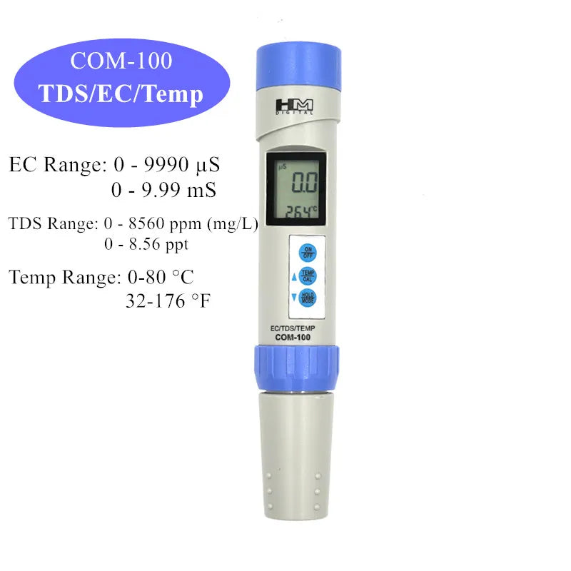 HM 2 3 4 in 1 PH Meter - All in One Water Quality Tester COM-100