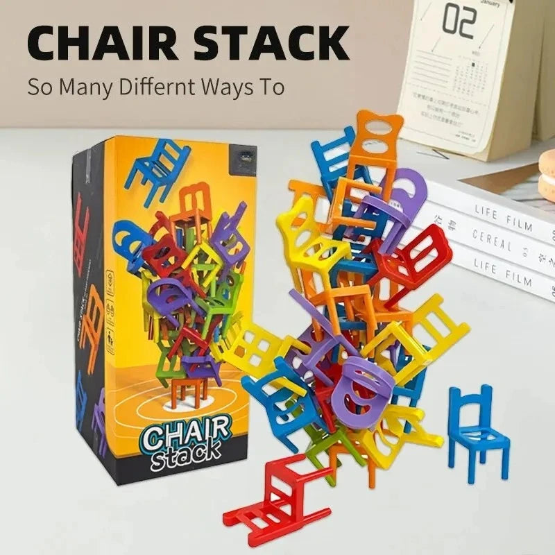 Educational Stacking Chairs Strategy Game Building Blocks