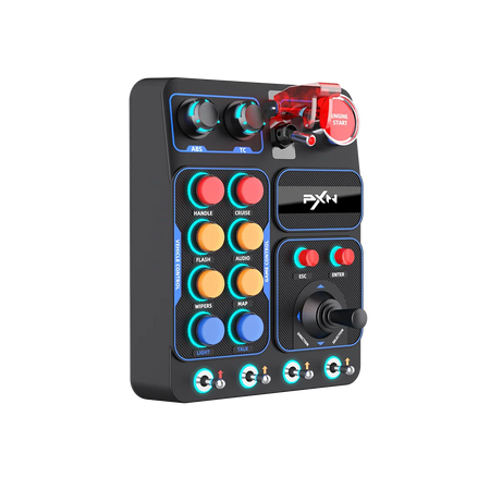 PXN Racing Simulator Control Box with RGB Lighting for PC Gaming