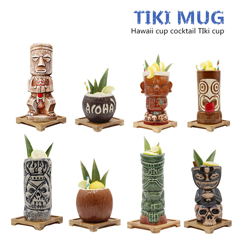 Hawaii Tiki Mug Ceramic - Eco Friendly Cocktail Cup