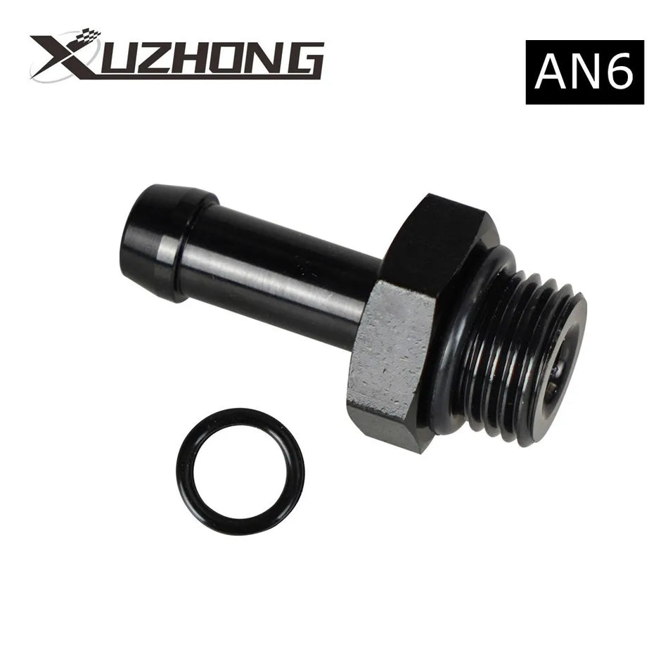 Adaptateur de ligne de carburant AN6, mâle vers barb de 5/16 pouce, 6AN, aluminium anodisé noir