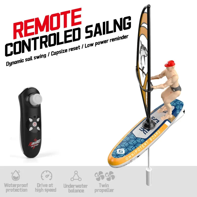 RC Boat Sailboat &ndash; Waterproof Pool Remote Control Toy yellow
