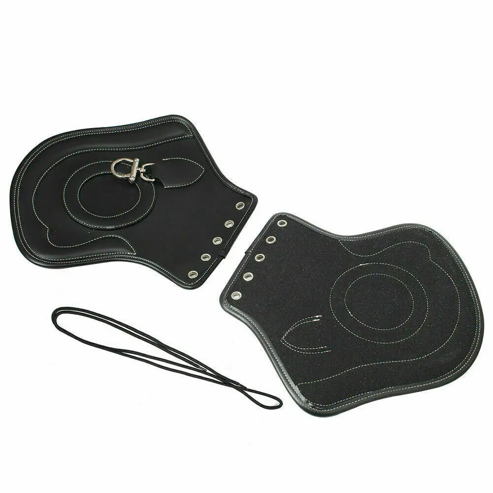 Motorcycle Universal Black Leather Heat Saddle Shield &ndash; Enhanced Comfort for Long Rides