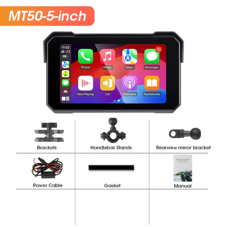 Digital Motorcycle Dashboard &ndash; Multi-Size Display with Android Auto and Carplay Support 5 inch