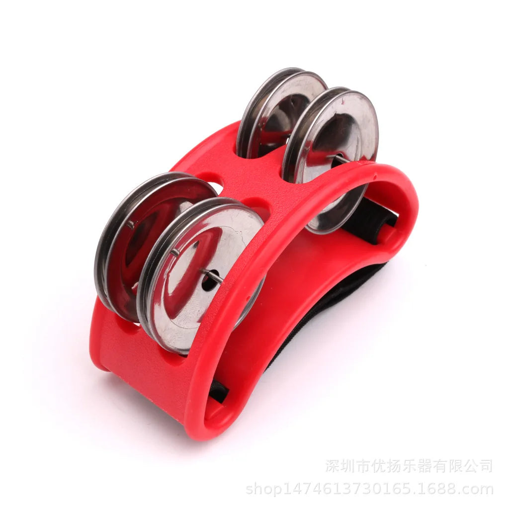 Elliptical Drum Companion - Kids Educational Tambourine red