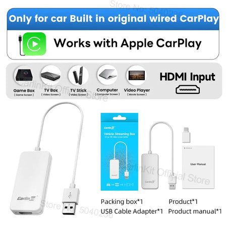 Carlinkit CarPlay HDMI Adapter OTA Upgrade For Cars HDMI Adapter