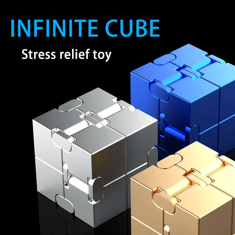 Infinity Cube Educational Stress Relief Toy Portable Metal