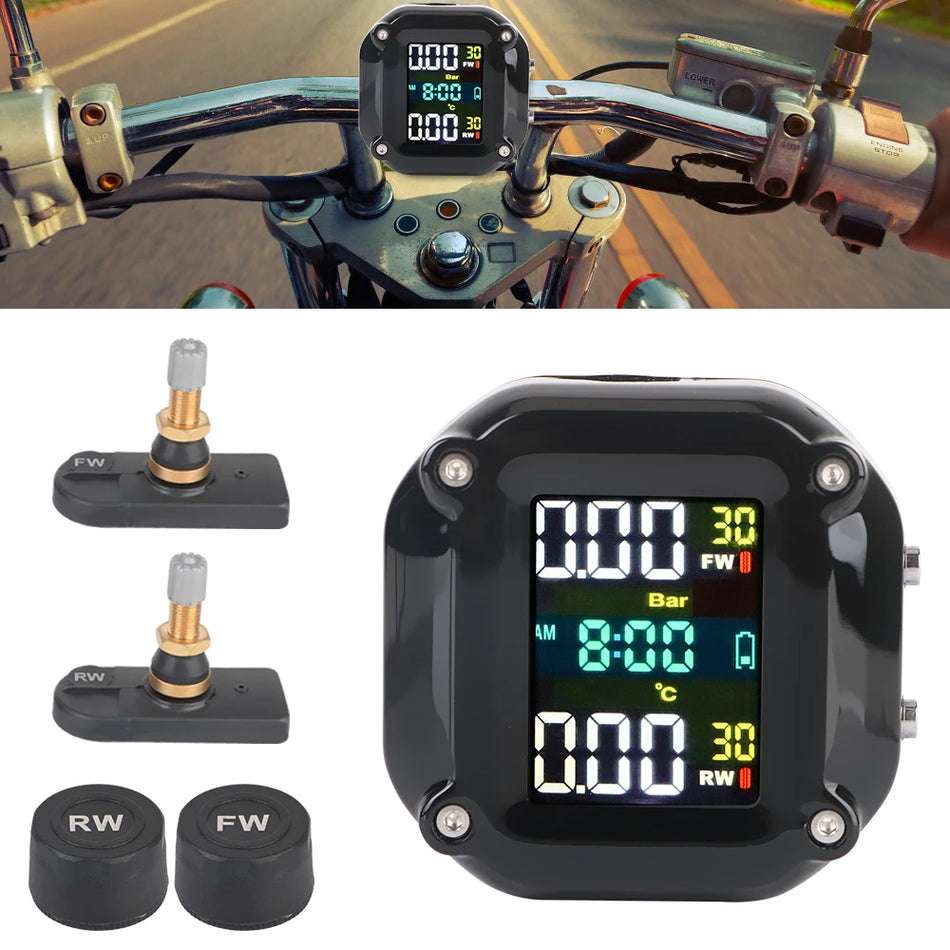 Harley-Davidson Sportster XL883 TPMS rehvirõhu monitor värvilise ekraaniga