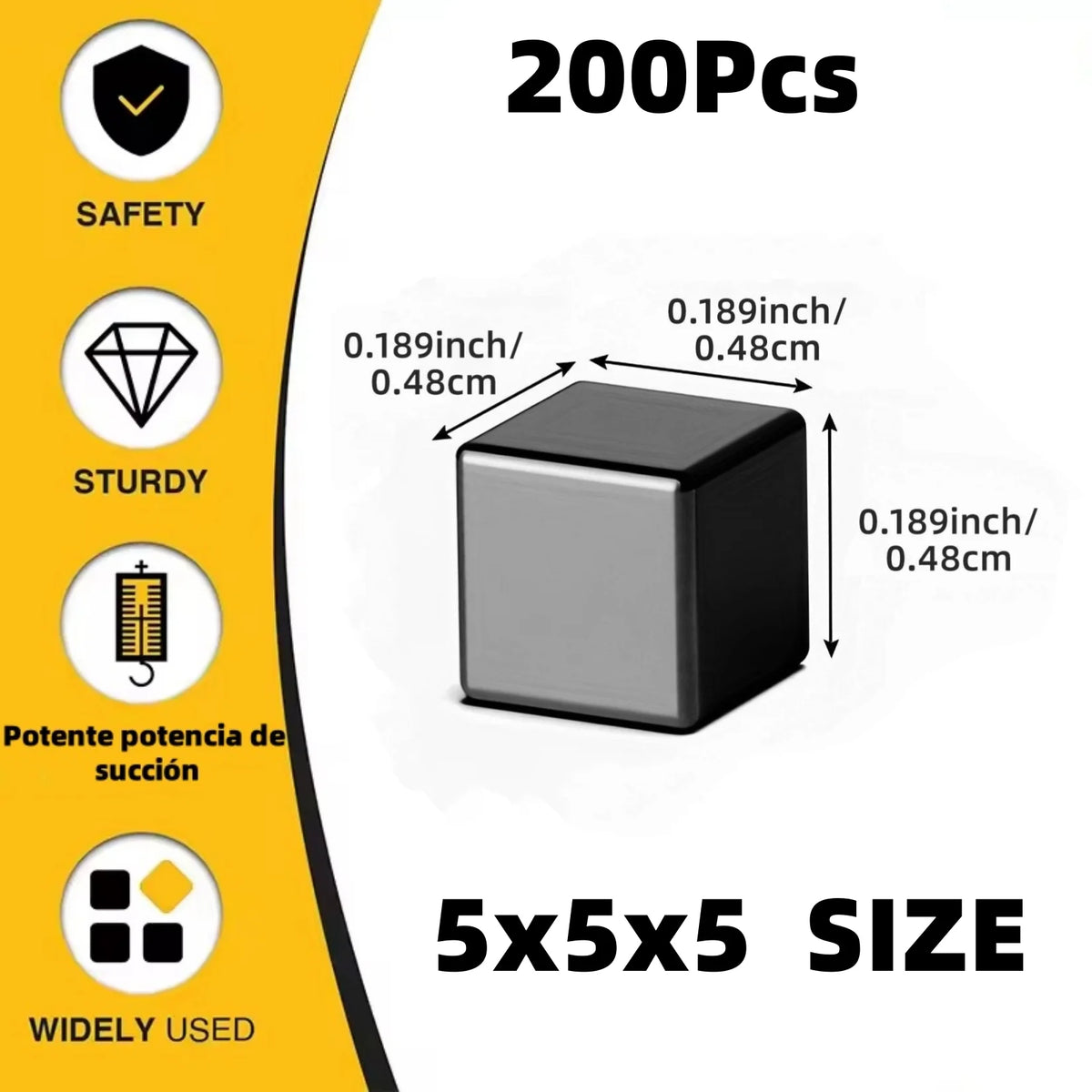 Powerful Square Magnets for Home &amp; Office Use 5x5x5-200PCS