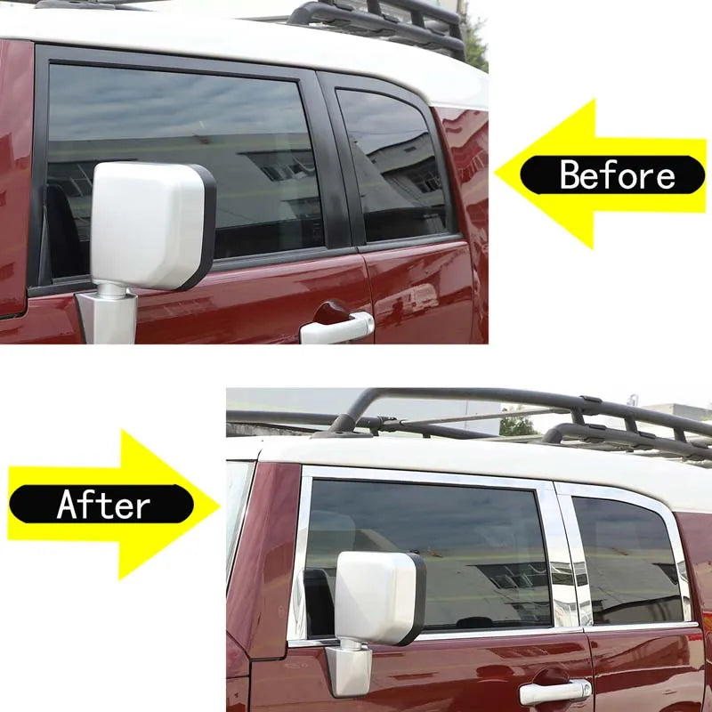 Cheya nerjaveče jeklo zaščitna obroba za okna za FJ Cruiser