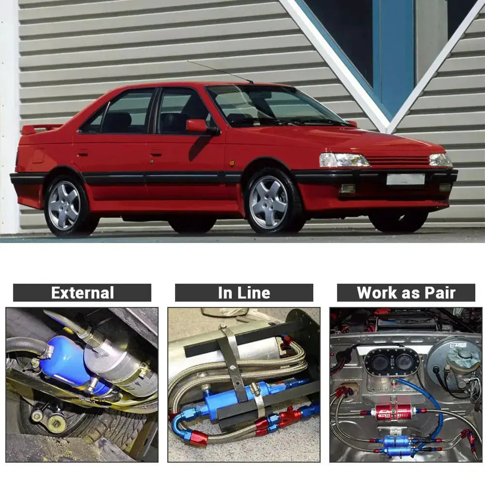 Universal Inline High Pressure Electric Fuel Pump 12V & Installation Kit For Benz Renault BMW Alfa Peugeot Opel OEM 0580464038 by InterCyprus Trading Ltd