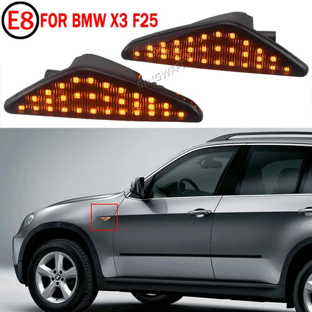 Dynamic Flowing LED Side Marker Turn Signal Light For BMW X5 E70 X6 E71 E72 X3 F25 Sequential Lamp Blinker 2008-2014 by InterCyprus Trading Ltd
