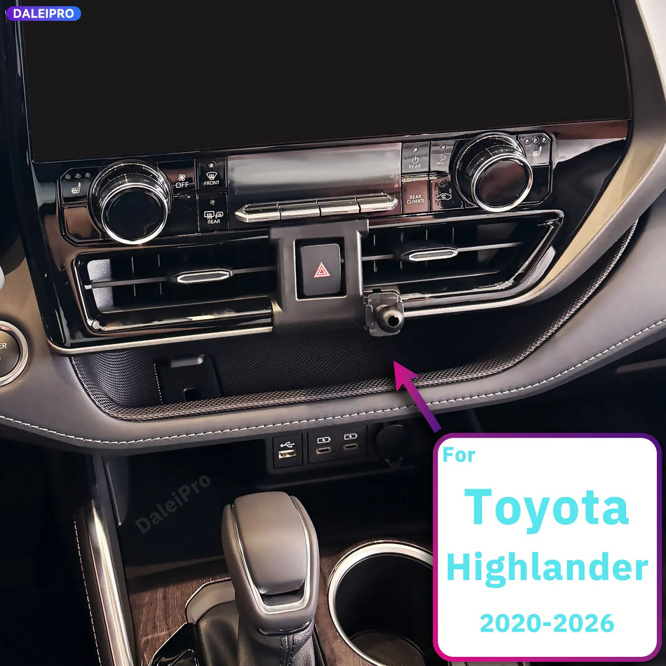 66W Fast Charging Phone Mount For Toyota Highlander XU70 2020-2026