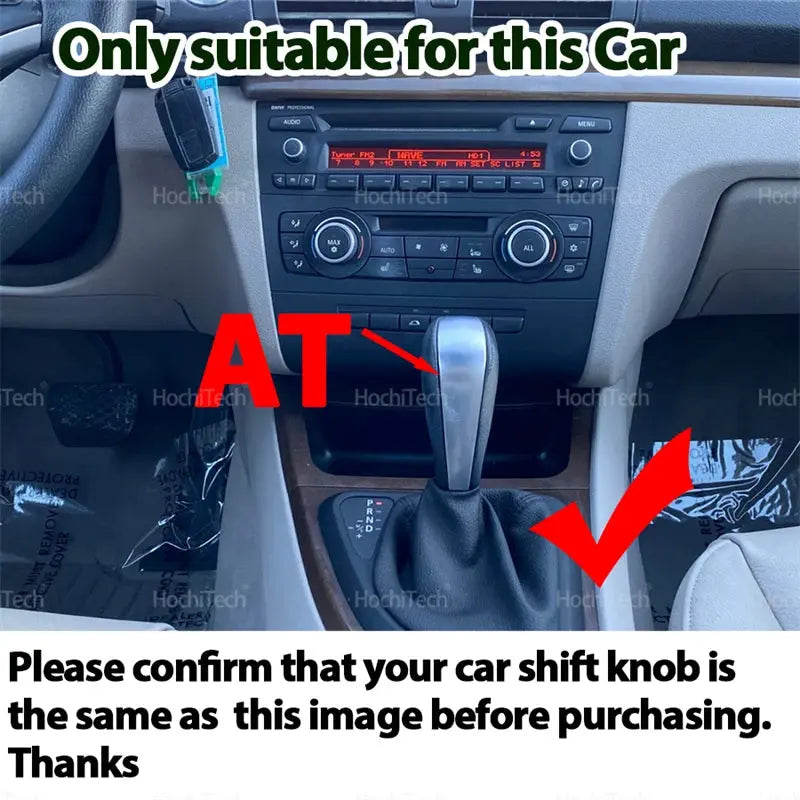 For BMW 1 Series E81 E82 E87 E88 2005-2011 PU Leather LED Gear Shift Knob Thumb Type Shifter Lever Head Retrofit Kit by InterCyprus Trading Ltd